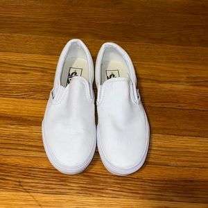 White slip on vans